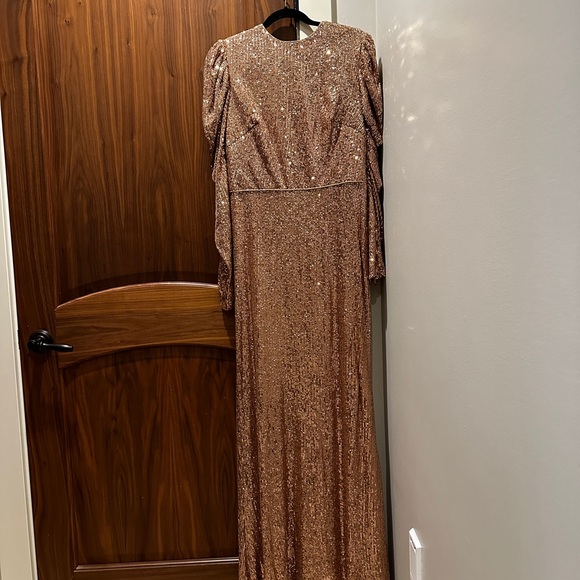 Gorgeous Mac Duggal sequined copper dress size 12. - Picture 4 of 5